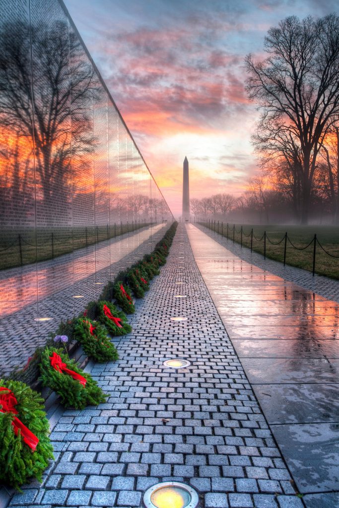 Vietnam Veterans Memorial at Sunrise by Angela Pan